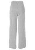 Gestreifte Sommerhose weites Bein Navy / Offwhite Seersucker /