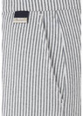 Gestreifte Sommerhose weites Bein Navy / Offwhite Seersucker /
