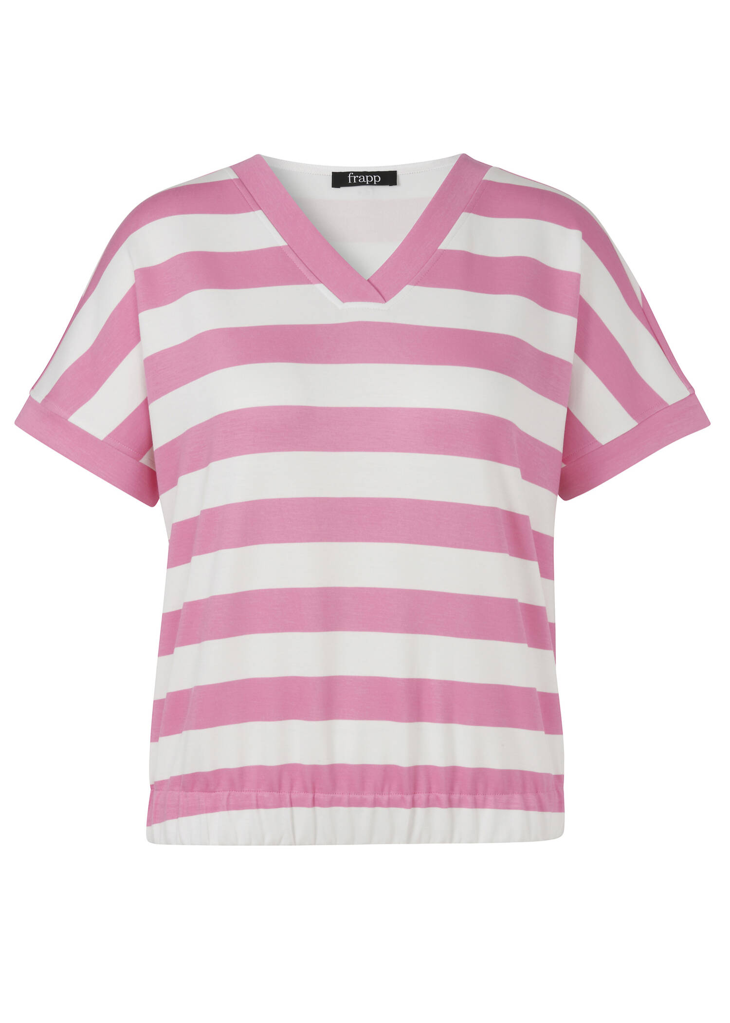 Softes Kurzarm-Sweatshirt mit Streifen /