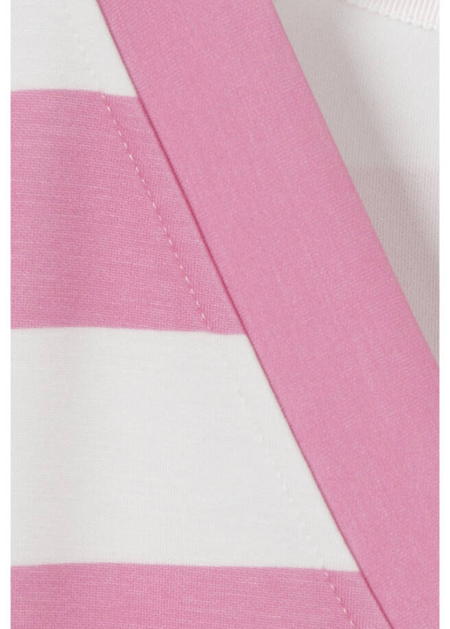 Softes Kurzarm-Sweatshirt mit Streifen /