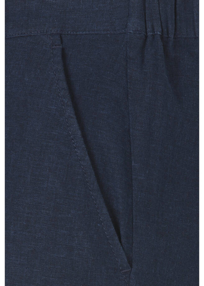 Leichte Premium Kombihose Leinenmix Navy /