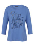 Softes 3/4-Arm Baumwoll-Jersey Shirt mit Motto-Print Blue / Navy /