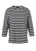 Softes 3/4-Arm Baumwoll-Jersey Shirt im Streifen-Dessin Navy / Sand /