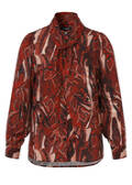 Fashionista's Stehkragen-Bluse mit abnehmbarer Schluppe /