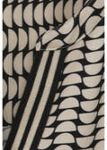Edle Viskosebluse mit Bicolor Print Schwarz / Sand / 