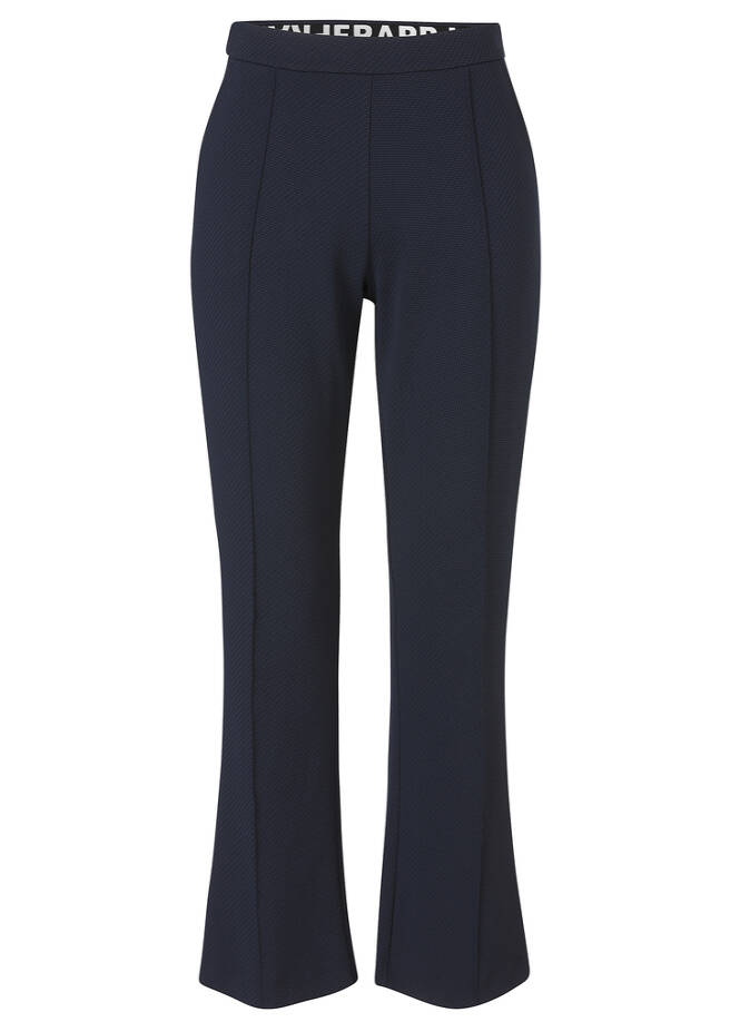 Chic & Casual Hose mit Strukturmuster navy Frontansicht