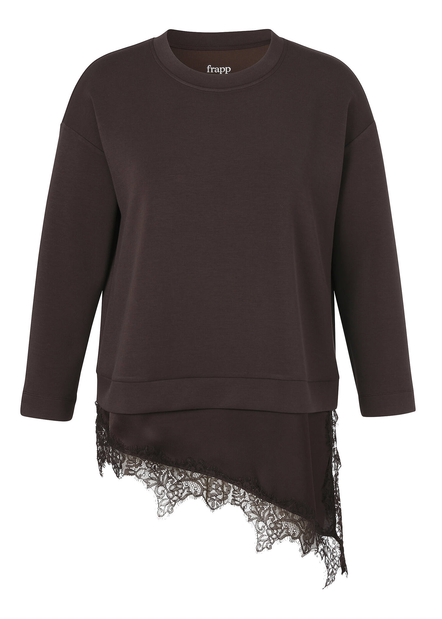Raffiniertes Sweatshirt mit Blusenansatz / 