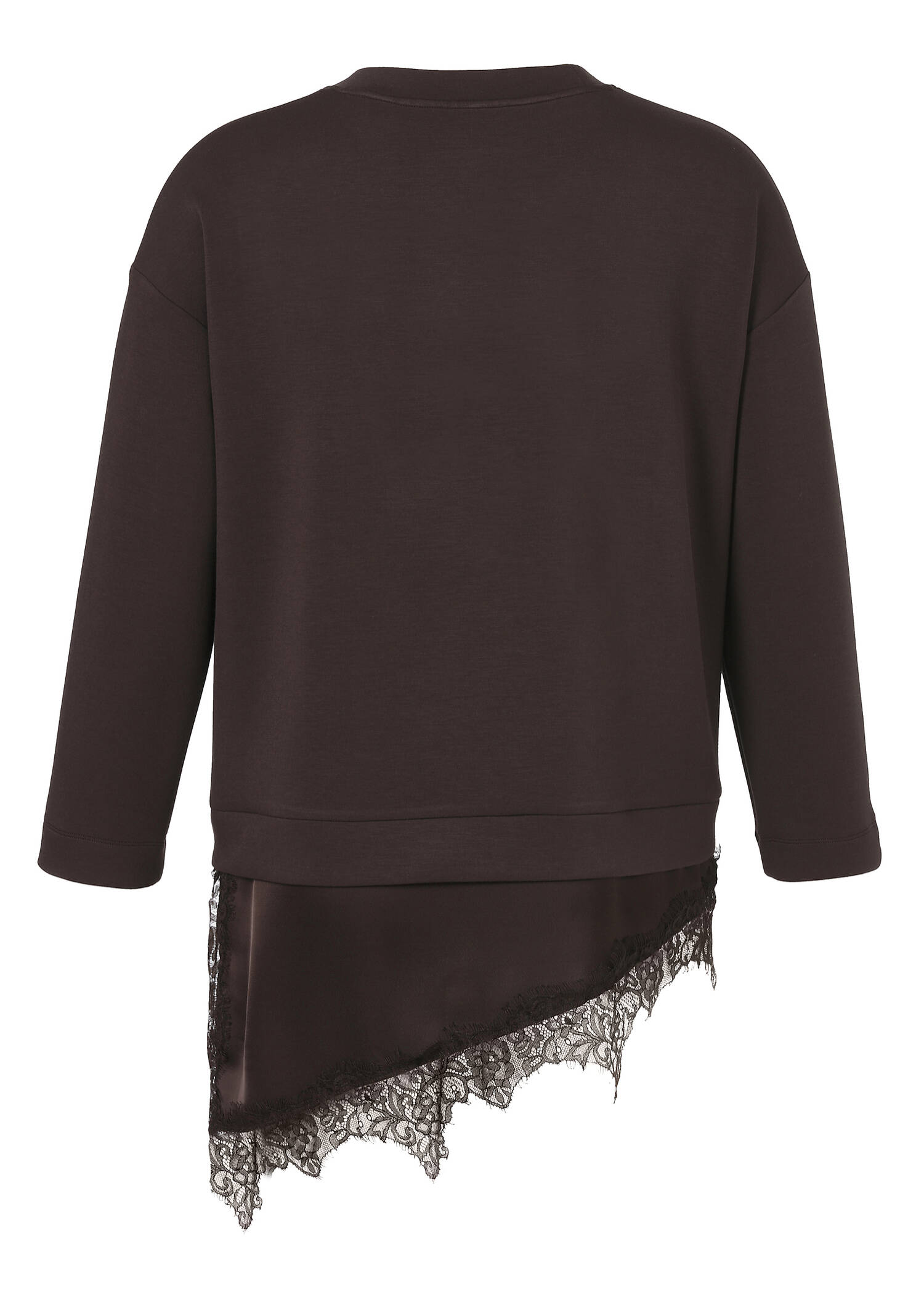 Raffiniertes Sweatshirt mit Blusenansatz / 
