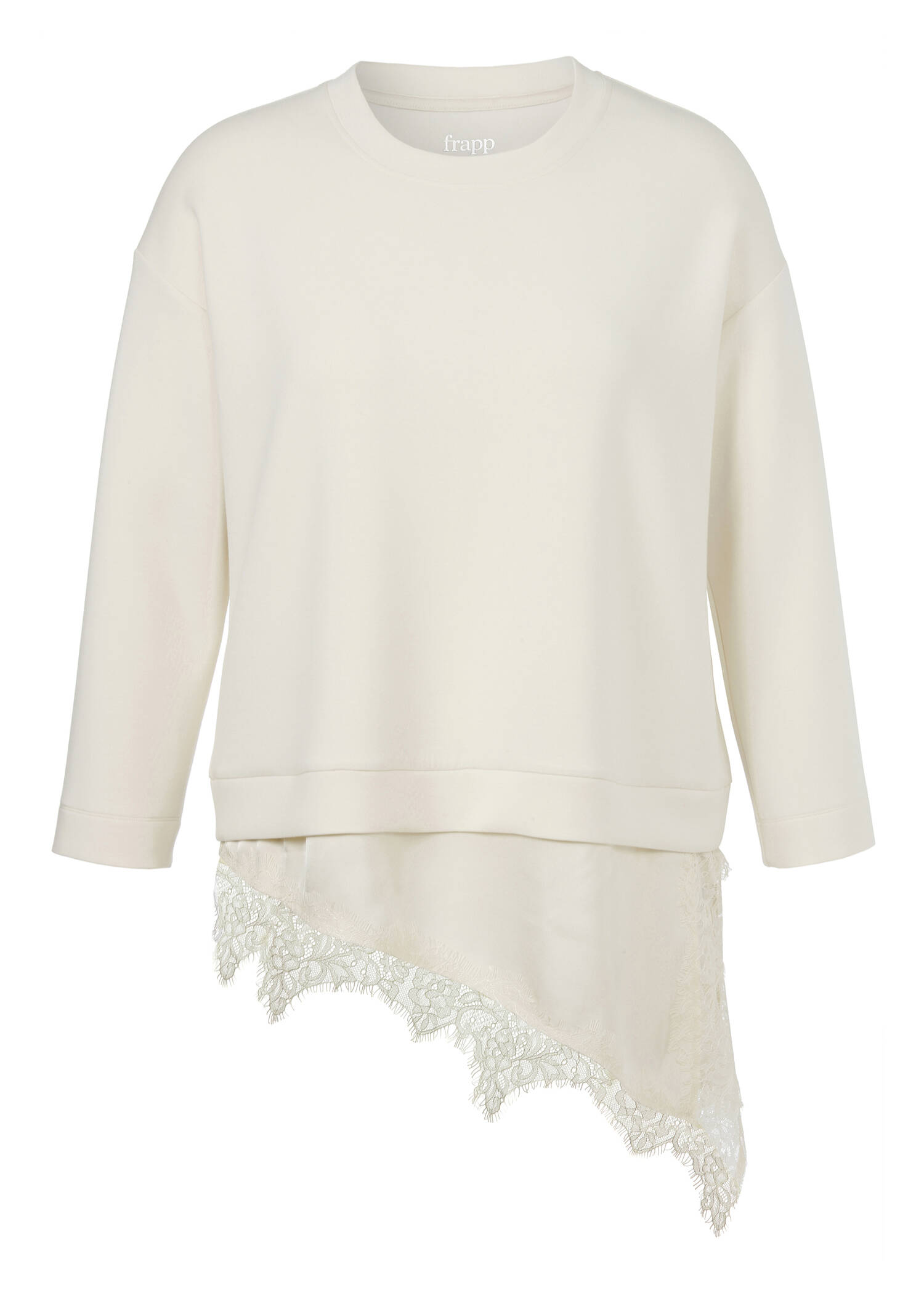 Raffiniertes Sweatshirt mit Blusenansatz / 
