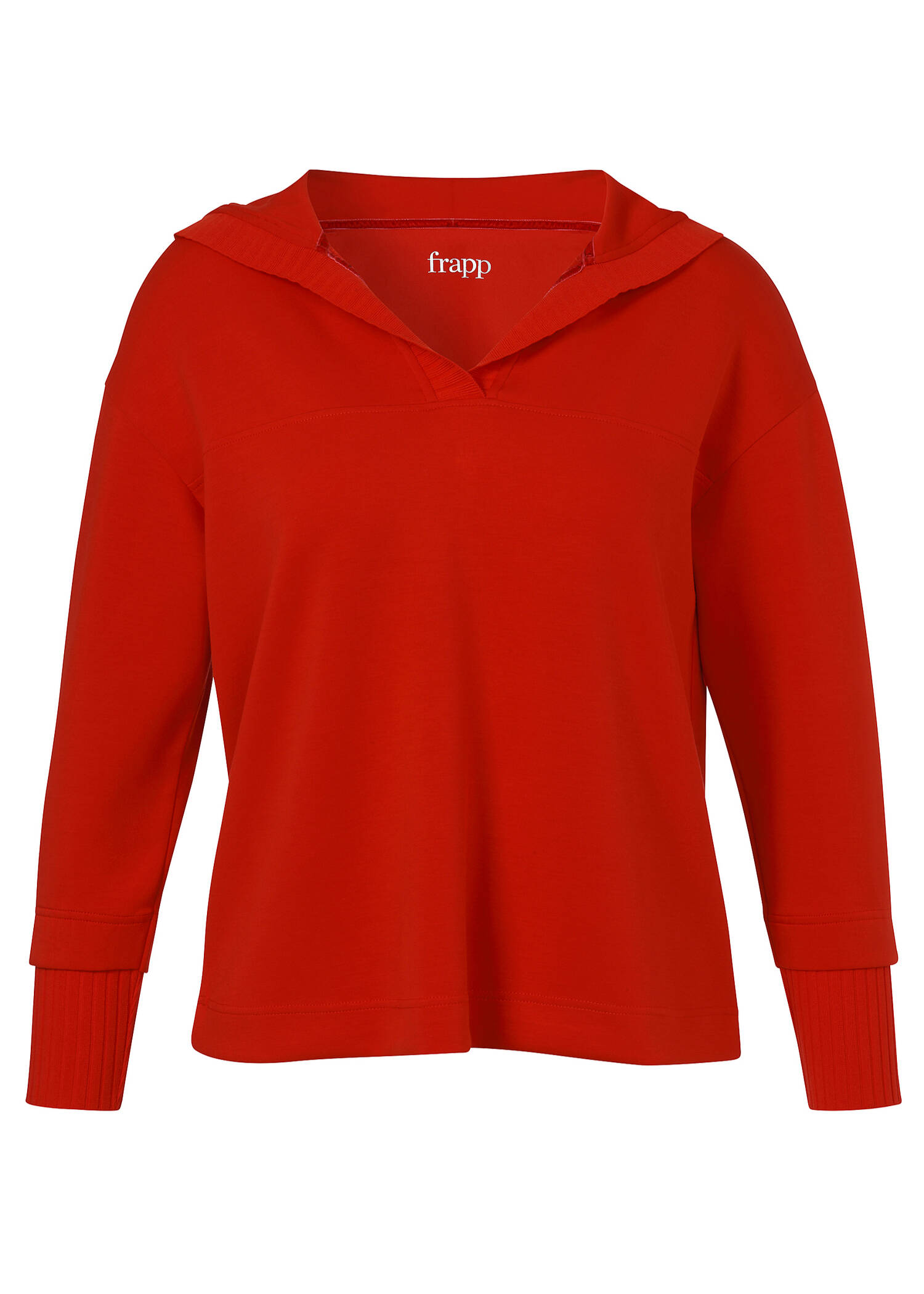 Chic & Casual Sweatshirt mit Kapuze in Rot /