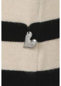 Offene Feinstrickjacke geringelt /
