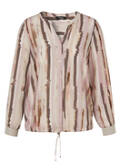 Fließende Viskose-Print-Bluse im Blouson-Style /