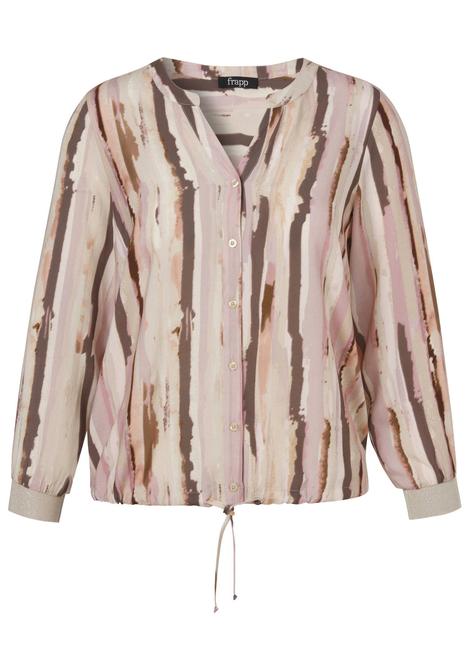 Fließende Viskose-Print-Bluse im Blouson-Style /