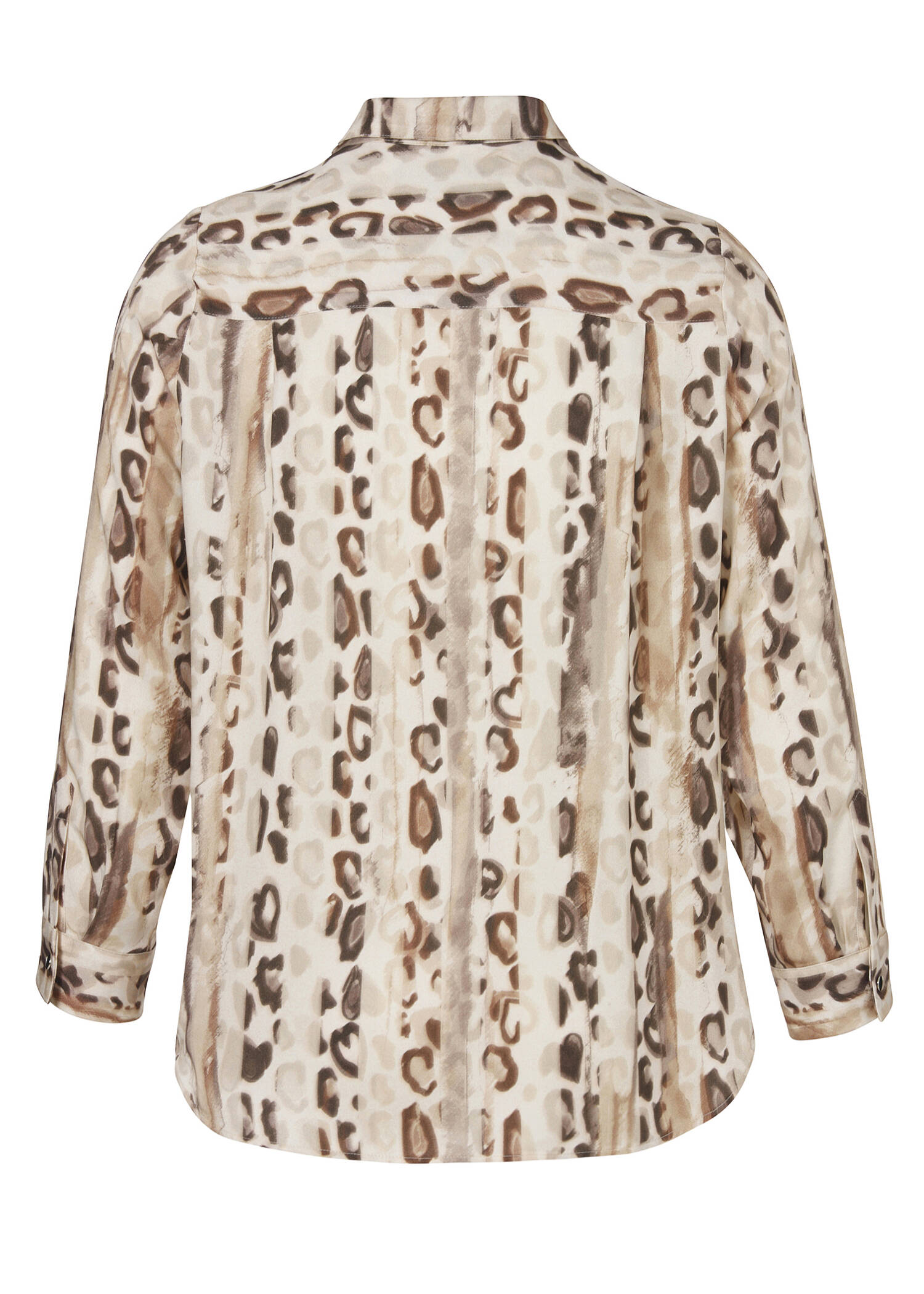 Edle Viskose-Print-Bluse mit abnehmbarer Schleife /