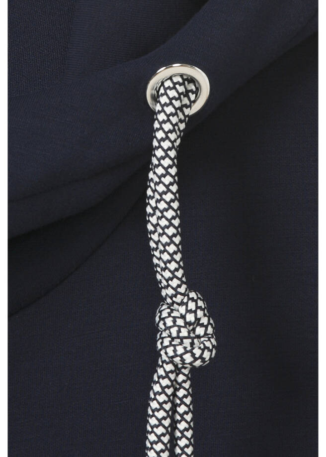 Hochwertiges Kapuzen-Sweatshirt Navy / 