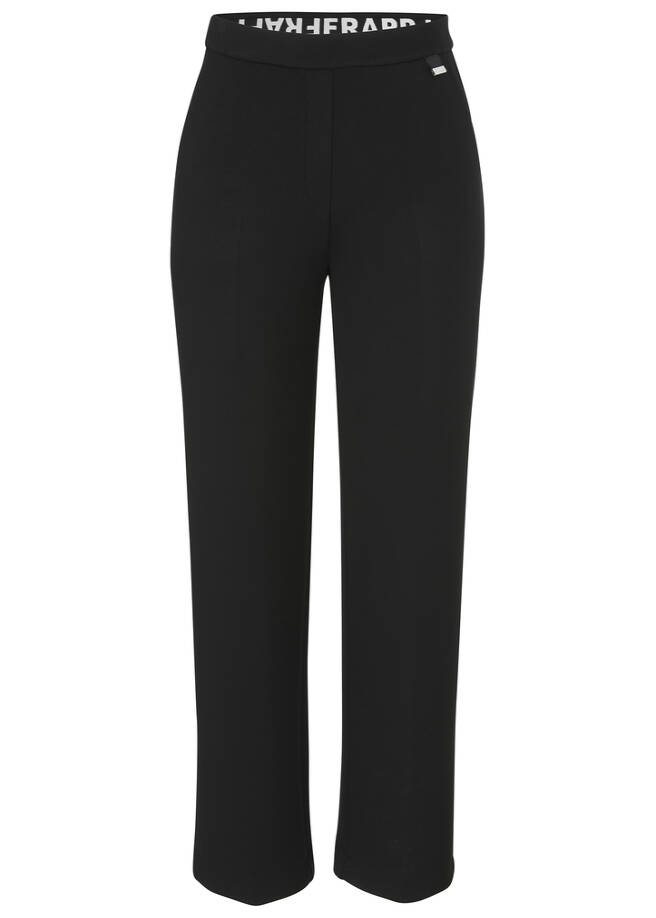 Knöchellange Kombi-Hose Schwarz black Frontansicht