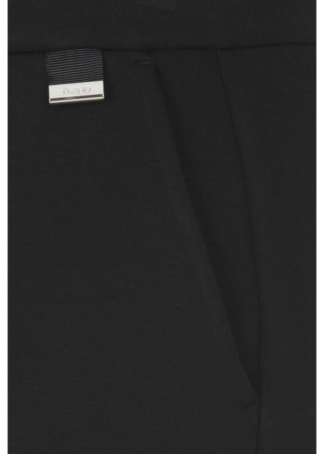 Knöchellange Kombi-Hose Schwarz / 