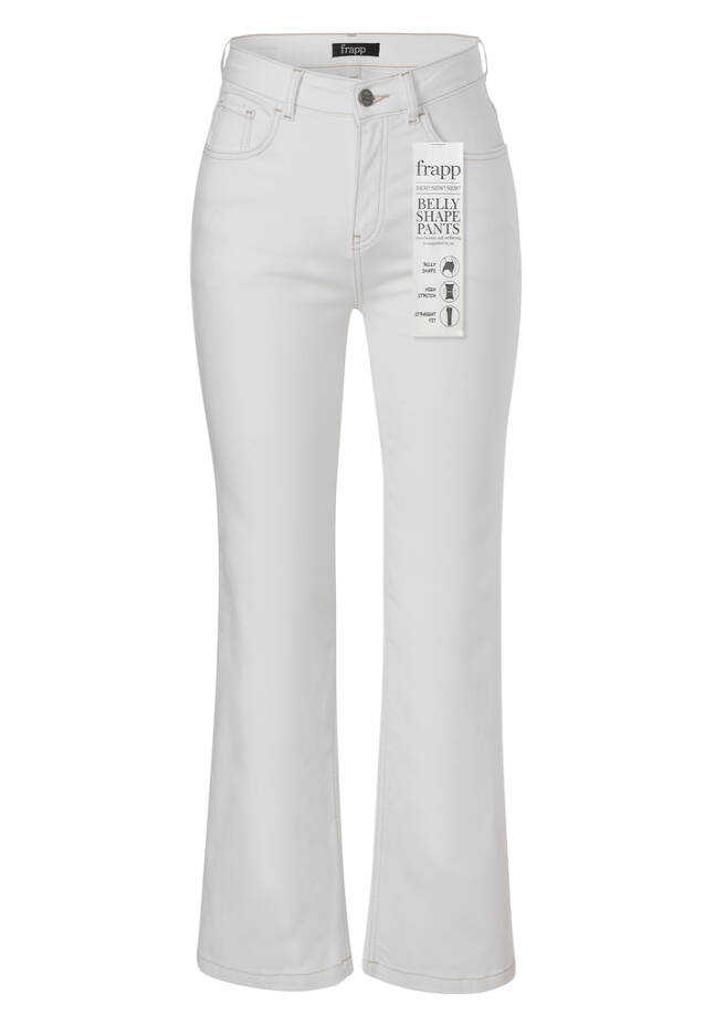 Innovative Belly Shape Jeans Light White white Frontansicht
