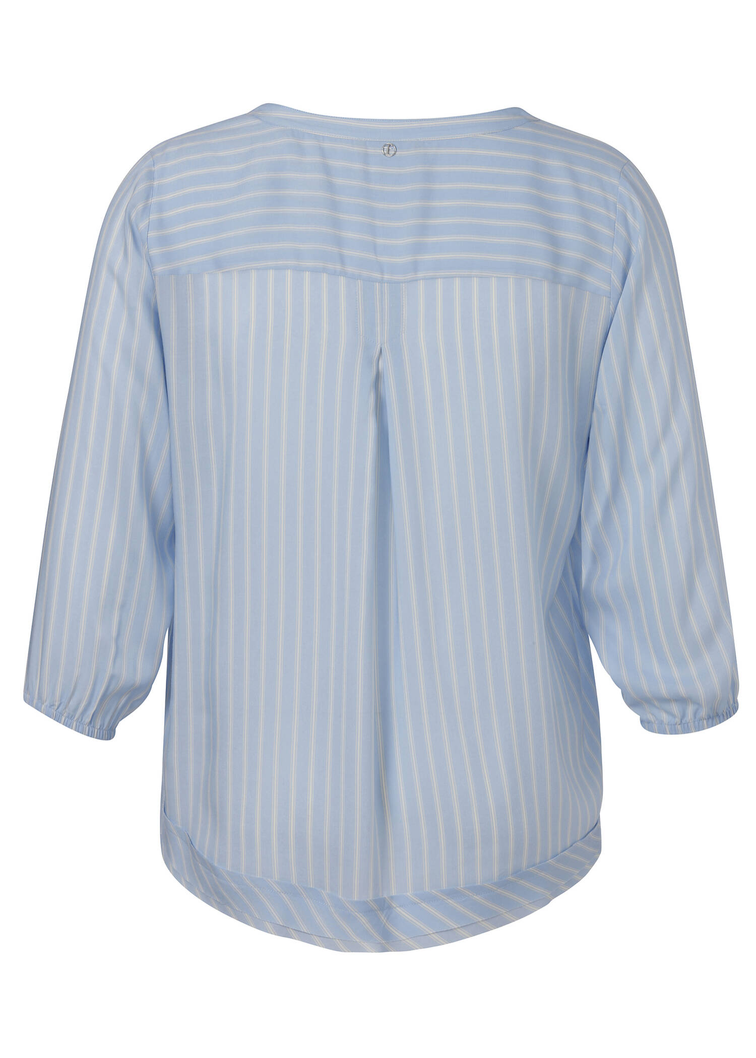 Zarte 3/4-Arm Viskose Schlupfbluse mit Längsstreifen / 