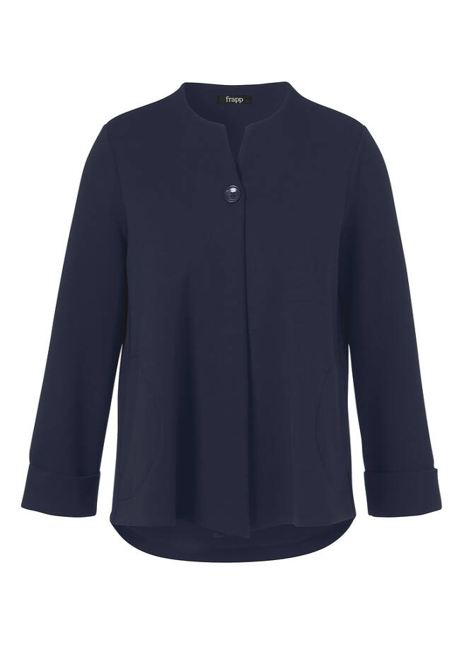 Edle 3/4-Arm Sweat-Jacke, leicht ausgestellt /